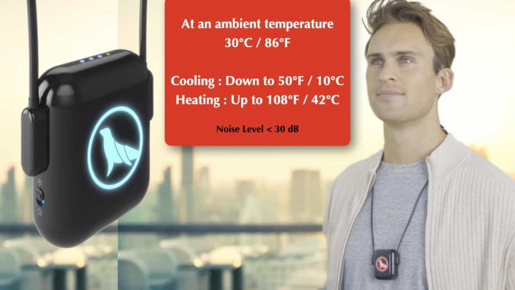 Polar Seal Gemm Wearable Air Conditioner | temperature and noise factor